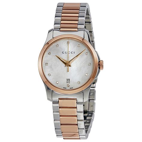 ladies gucci signoria mother of pearl dial watch|Gucci g-timeless.